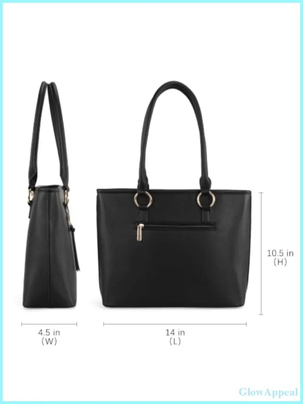 Set of 2 Vegan Leather Tote & Crossbody Bags with Guitar Strap
